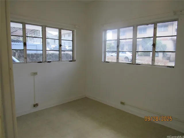 an empty room with a window