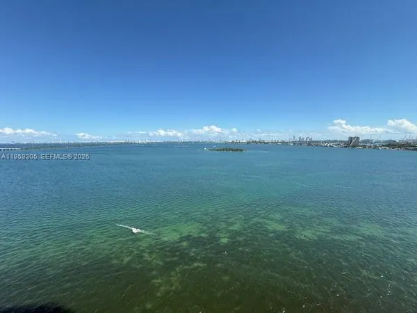 a view of an ocean and beach