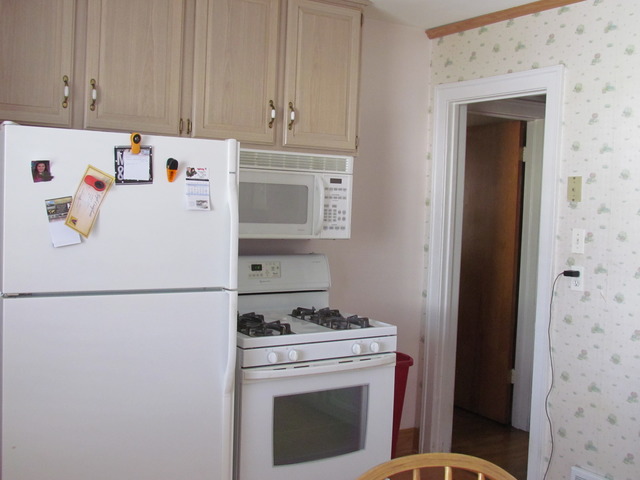 6952 West Foster Avenue Chicago, IL 60656 - Photo 5 of 14 a white refrigerator freezer sitting inside of a kitchen