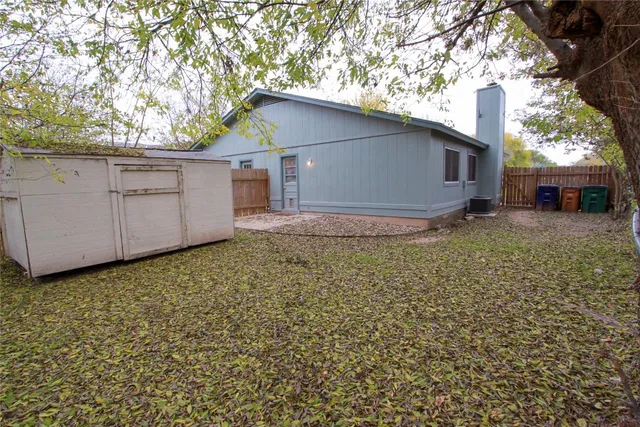 a backyard of a house