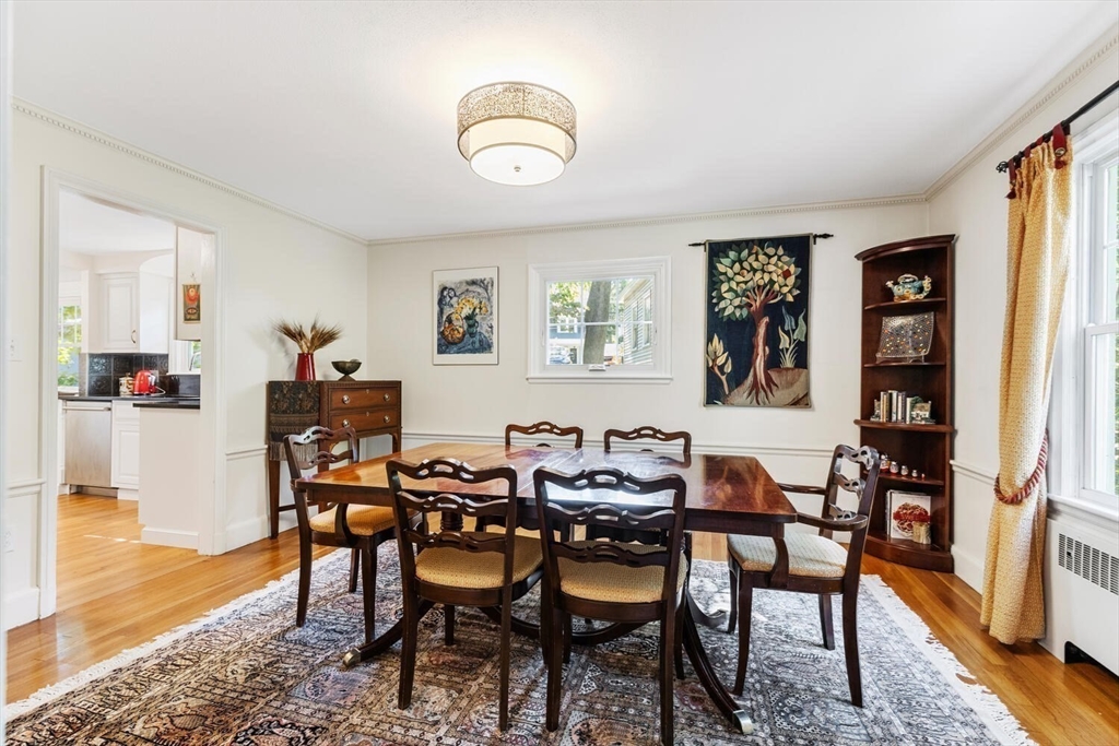 8 Monadnock Road Arlington, MA 02476 - Photo 8 of 37 a view of a dining room with furniture and window