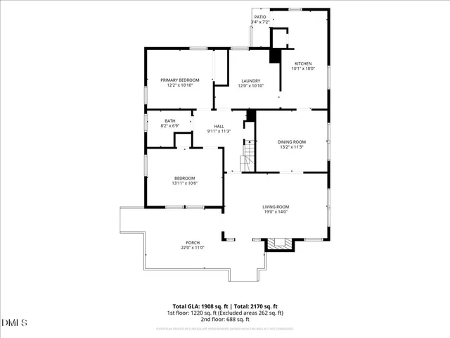 a view of a house with a yard and pathway