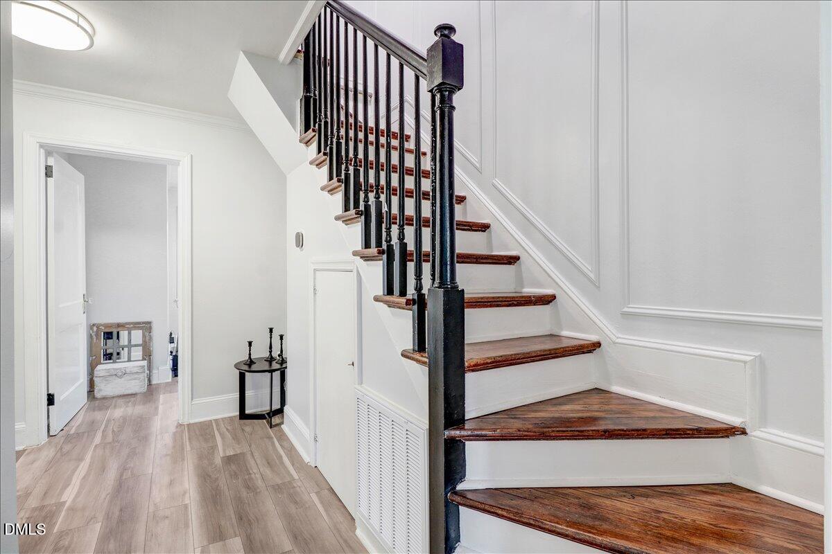 313 South 4th Street Smithfield, NC 27577 - Photo 19 of 31 a view of entryway and hall with wooden floor