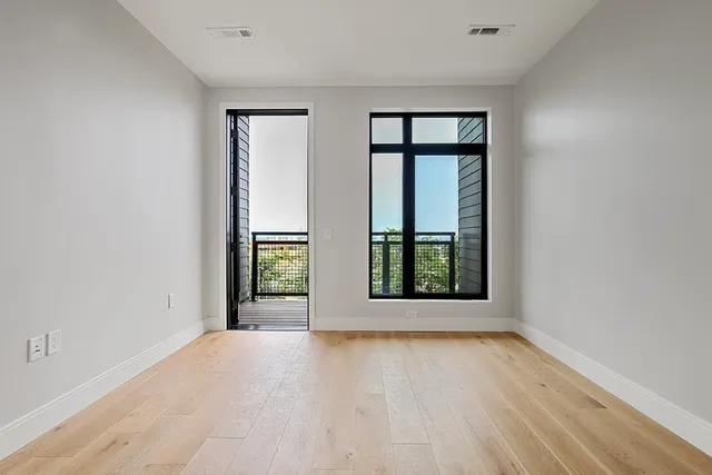 an empty room with a window