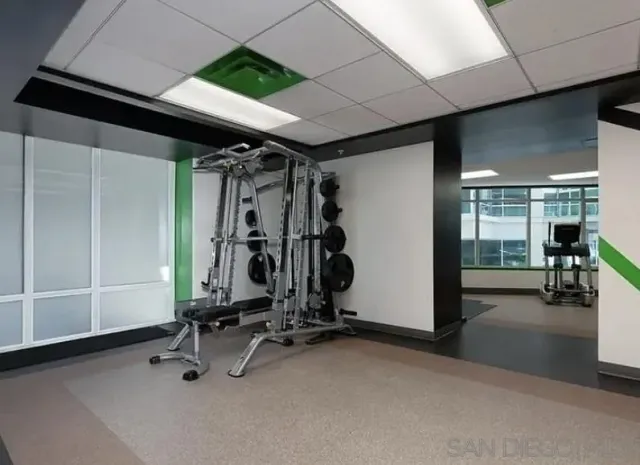 a city view with tall buildings