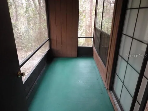a view of a porch
