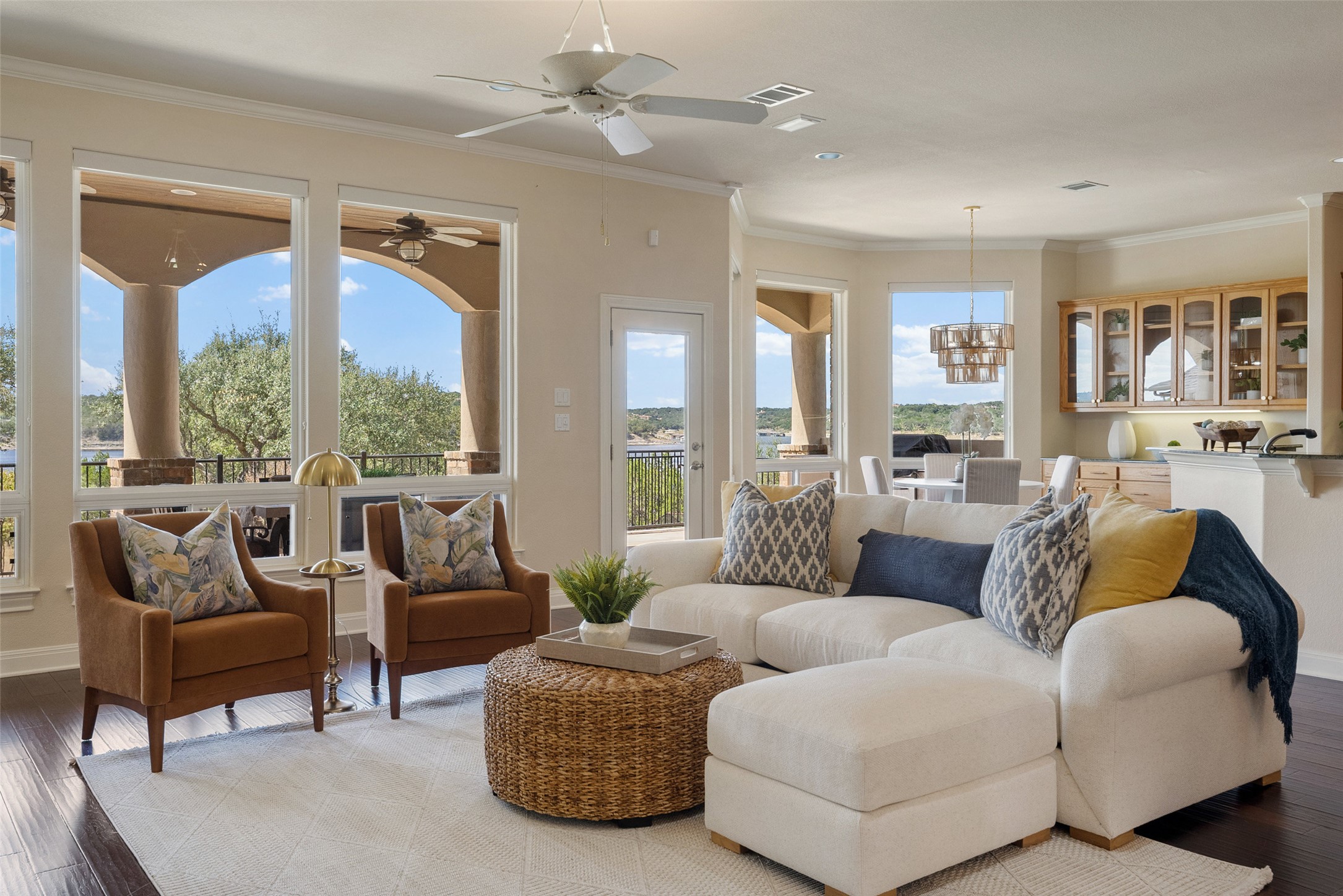 316 Lakefront Drive Point Venture, TX 78645 - Photo 3 of 40 a living room with furniture and a large window