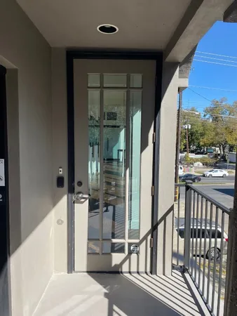 a view of a balcony