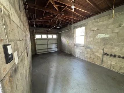 a view of a room with racks