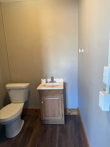 a bathroom with a sink and a toilet
