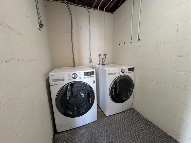 a view of storage and utility room