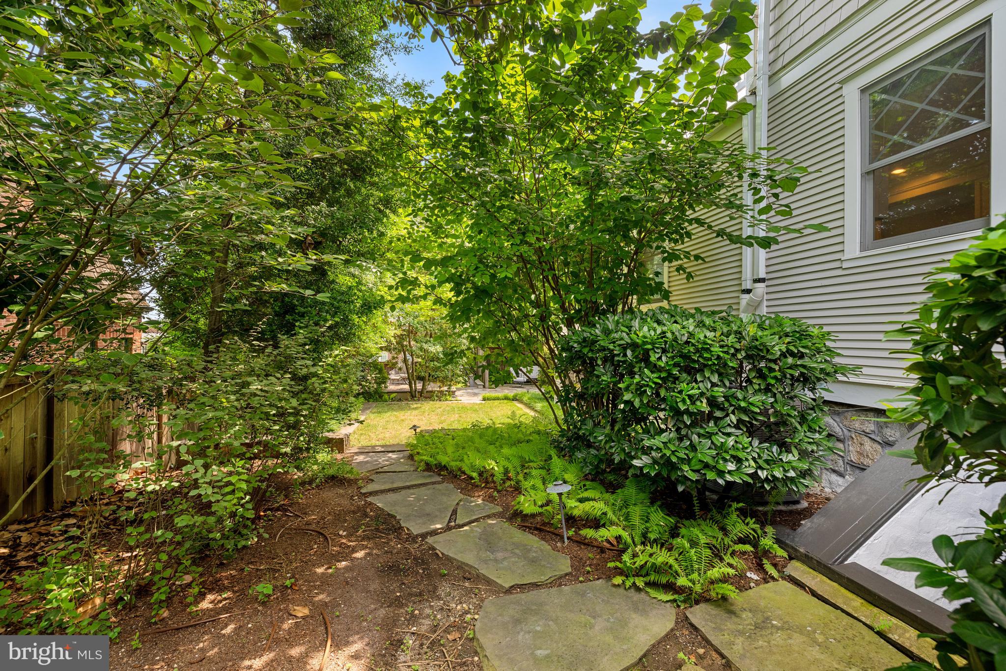 2955 Newark Street Northwest Washington, DC 20008 - Photo 24 of 47 a view of a yard with plants and large trees