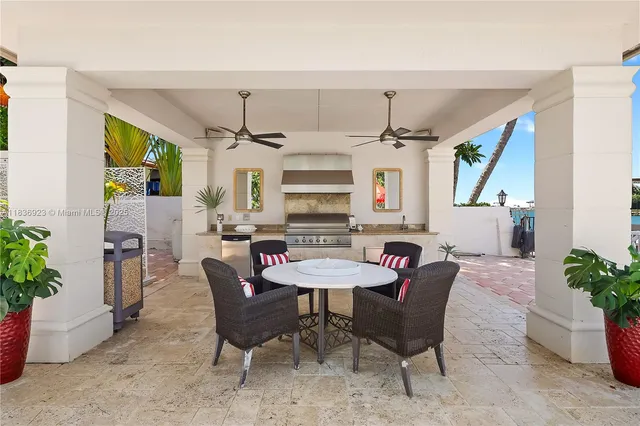 an aerial view of a houses with outdoor space