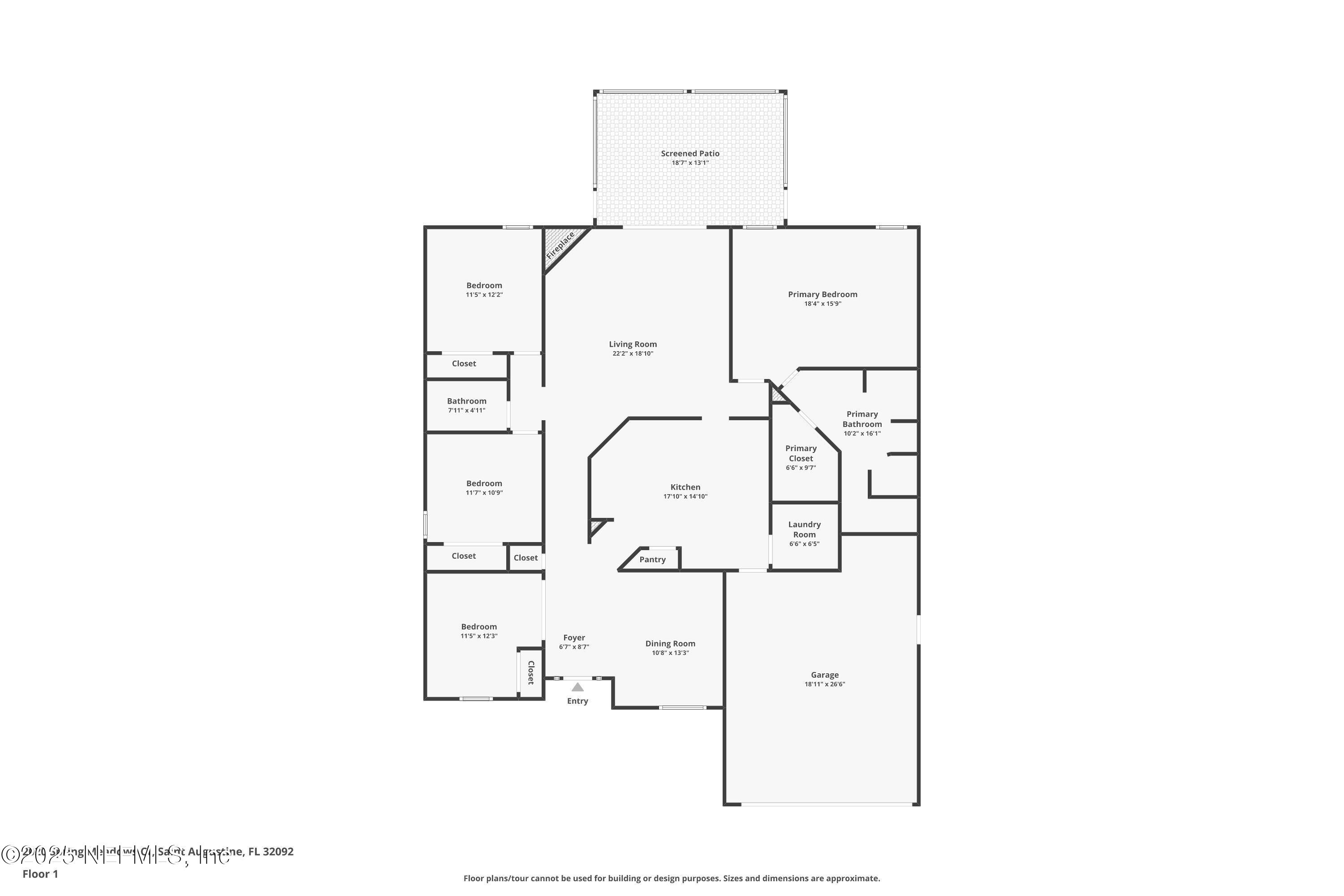2020 Spring Meadows Court St. Augustine, FL 32092 - Photo 45 of 45 a picture of floor plan