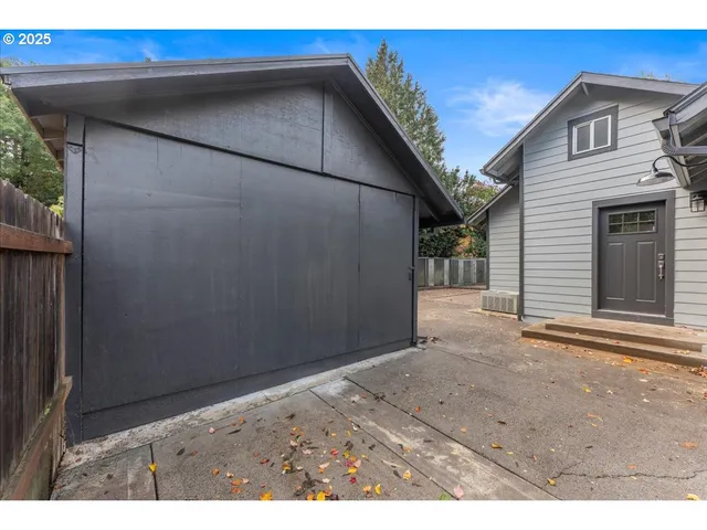 a view of a backyard of a house