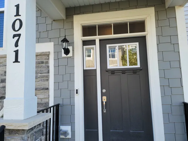 a view of front door of house