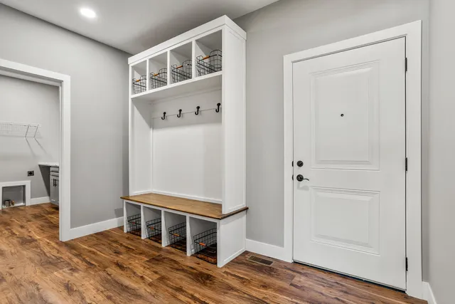 a view of house with wooden floor
