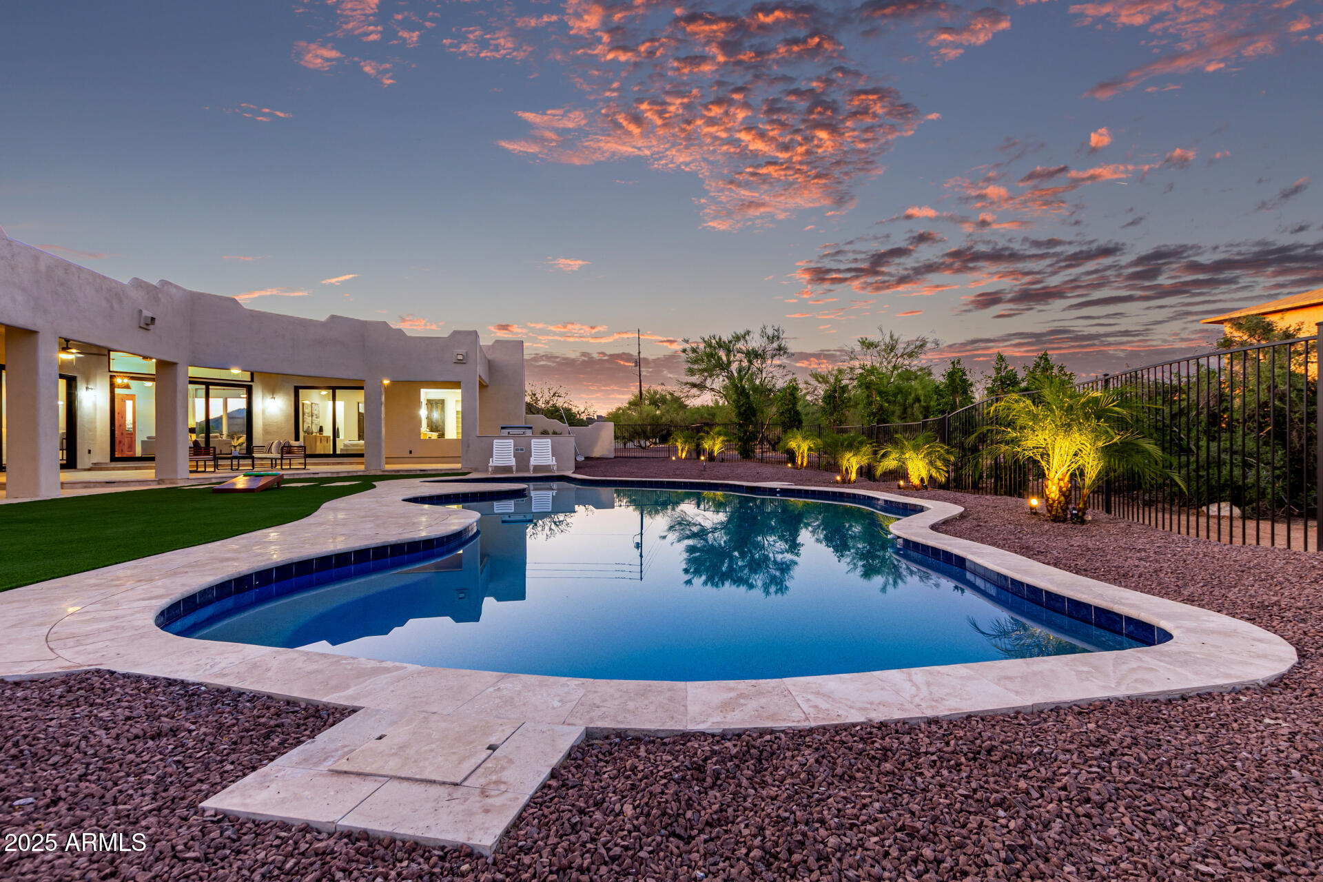 6735 East Dove Valley Road Cave Creek, AZ 85331 - Photo 45 of 58 a view of swimming pool with outdoor seating