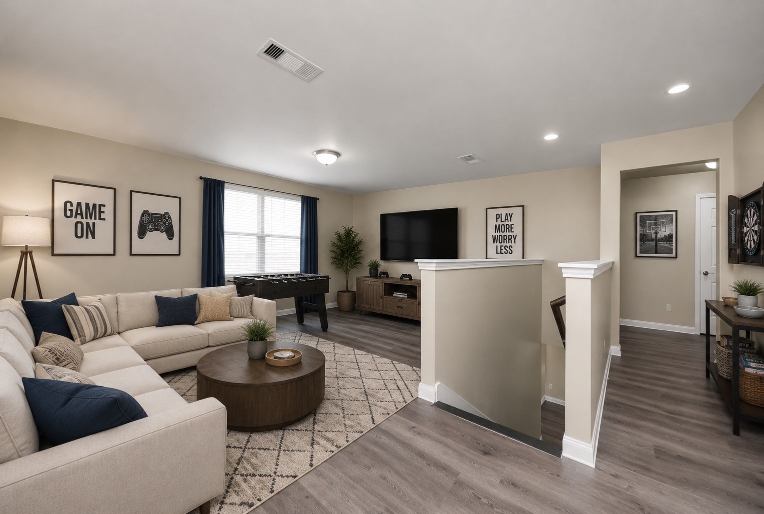 1855 Garnet Breeze Drive Rosharon, TX 77583 - Photo 23 of 40 a living room with furniture and a flat screen tv