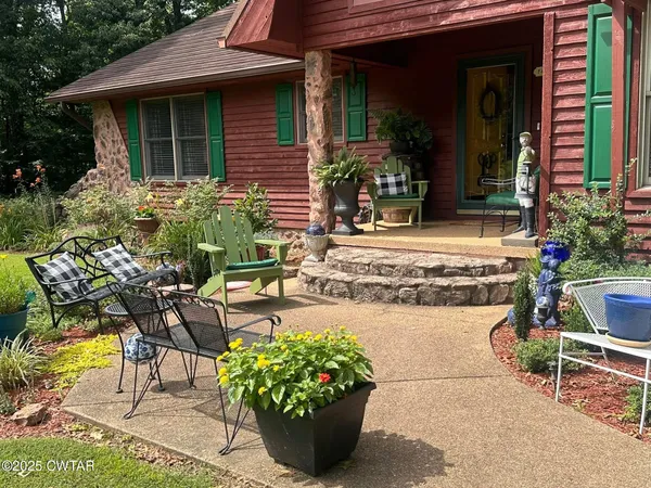 a view of a house with sitting area