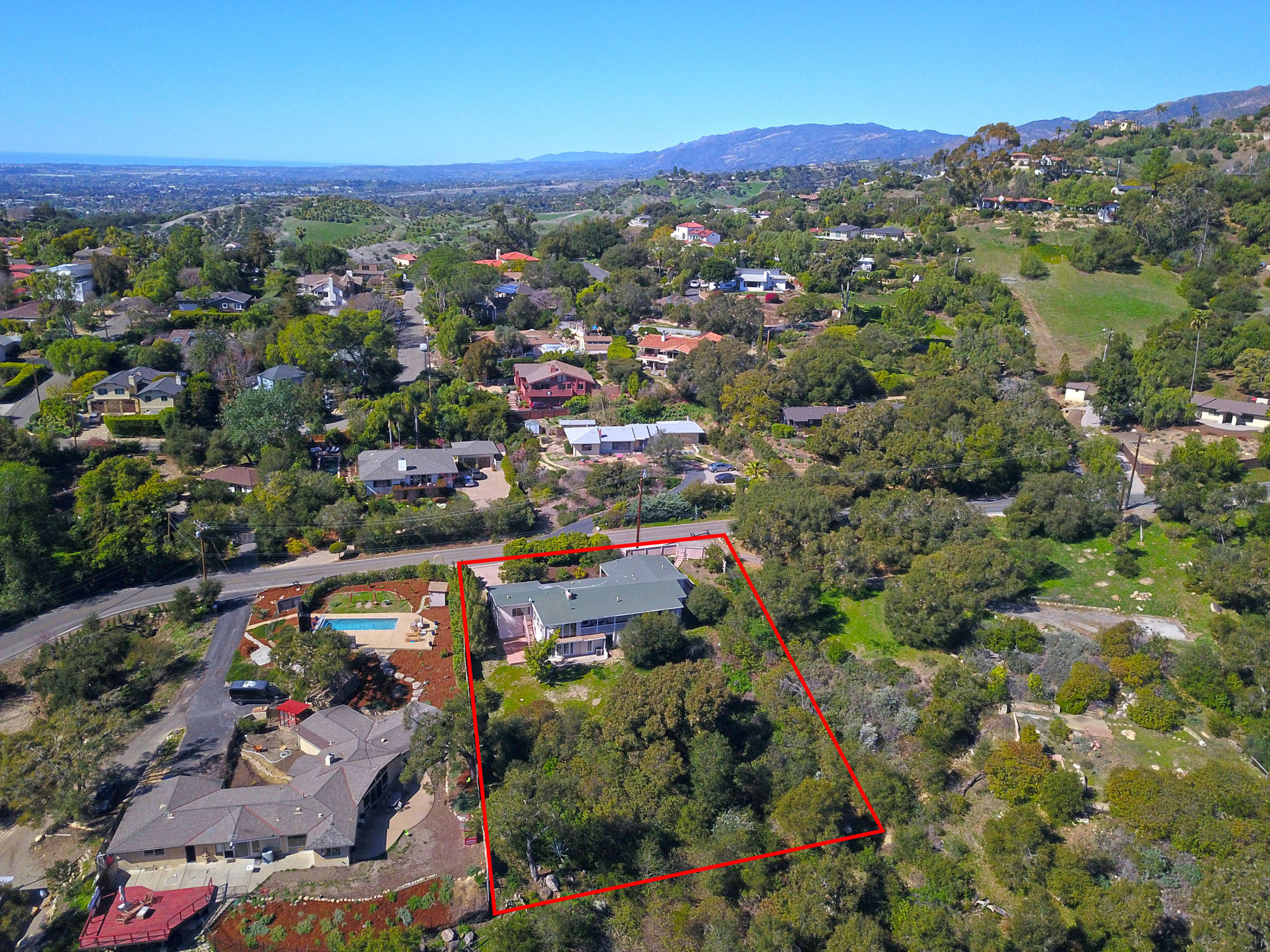 1130 Tunnel Road Santa Barbara, CA 93105 - Photo 28 of 30 ~Lot Outline