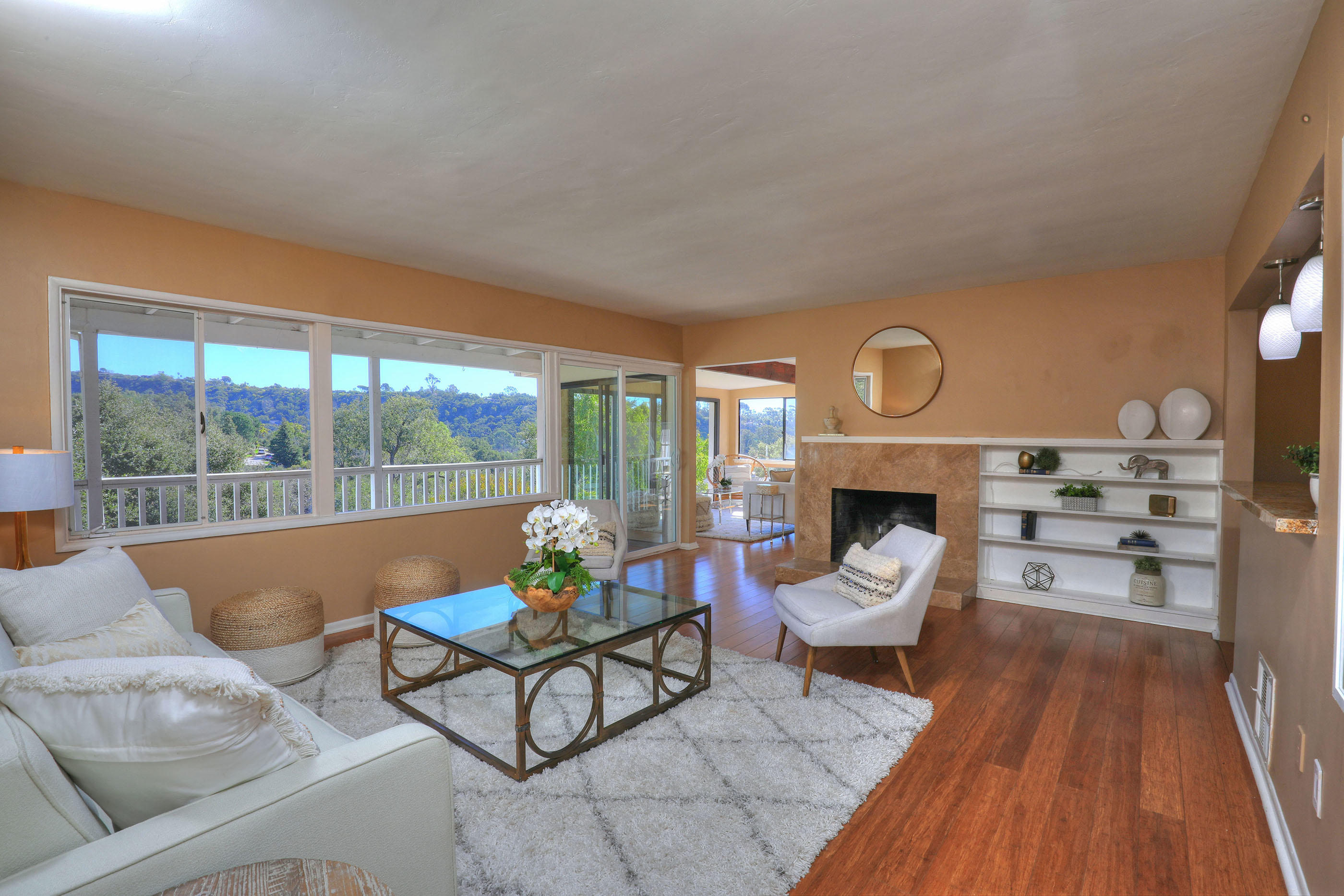1130 Tunnel Road Santa Barbara, CA 93105 - Photo 5 of 30 Formal Living w/ Fireplace
