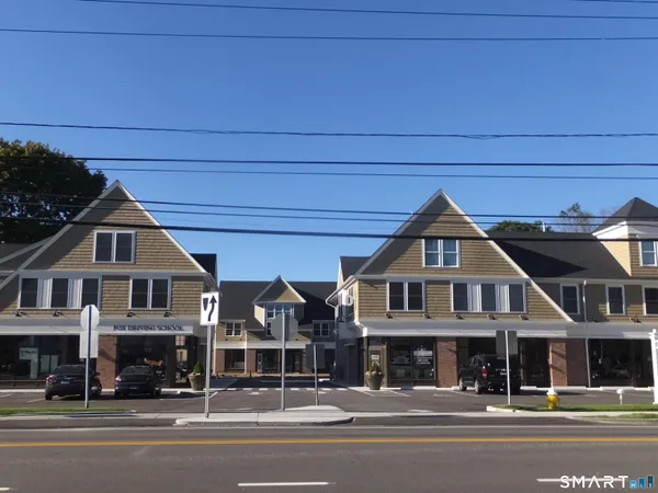 a front view of multiple houses