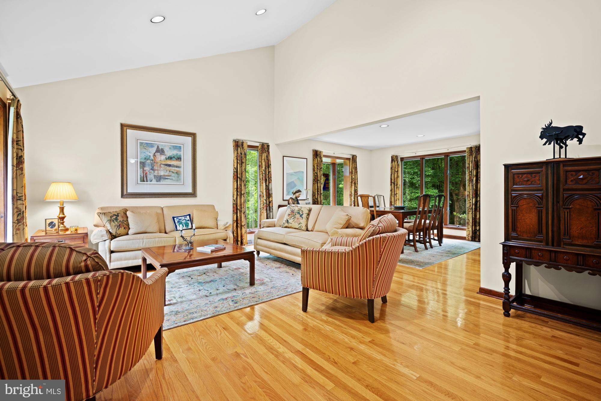 11 Carson Road Princeton, NJ 08540 - Photo 4 of 37 Living room with vaulted ceiling