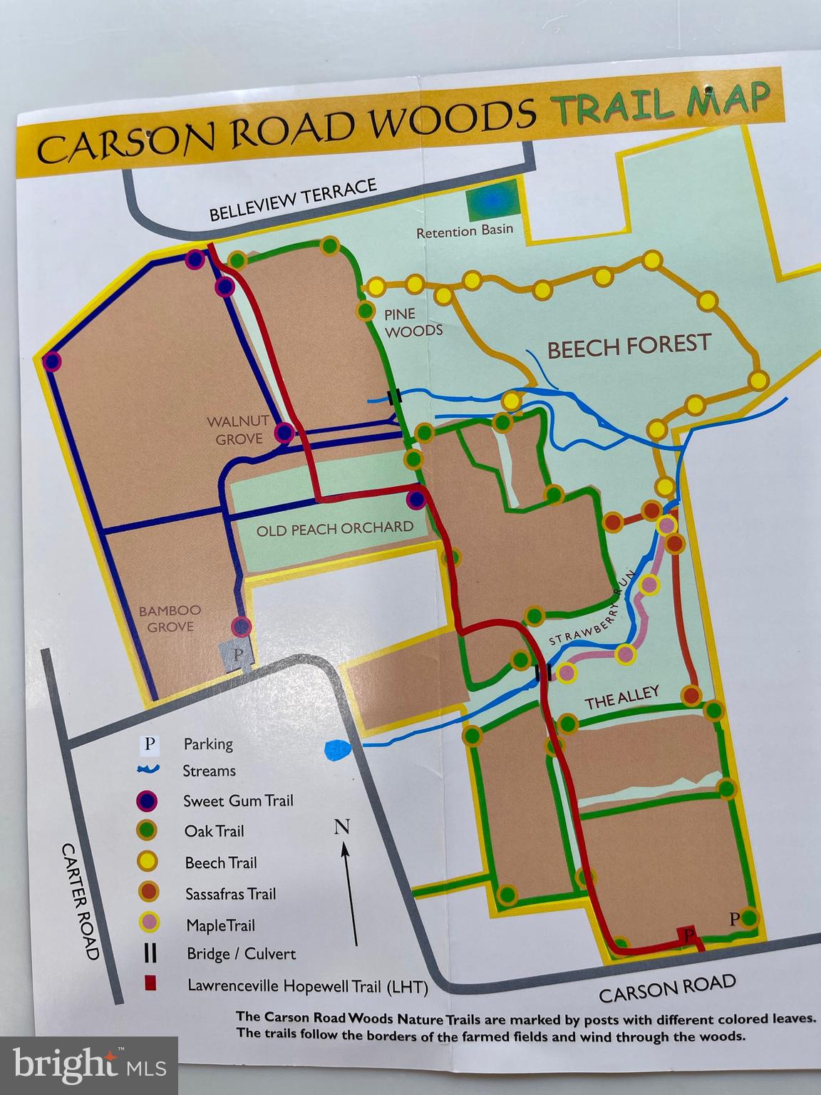 11 Carson Road Princeton, NJ 08540 - Photo 37 of 37 Map of trails for Carson Road Woods