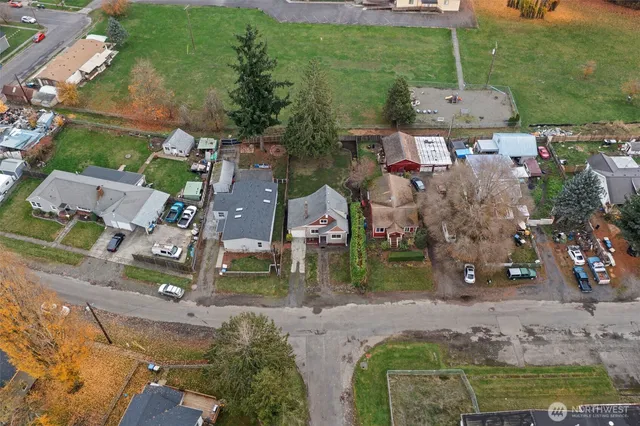 an aerial view of multiple house