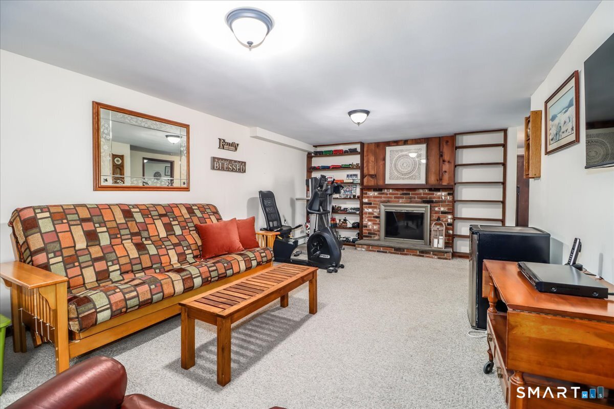 156 Stadley Rough Road Danbury, CT 06811 - Photo 14 of 32 Lower level family room has plenty of room for movie watching or game night!