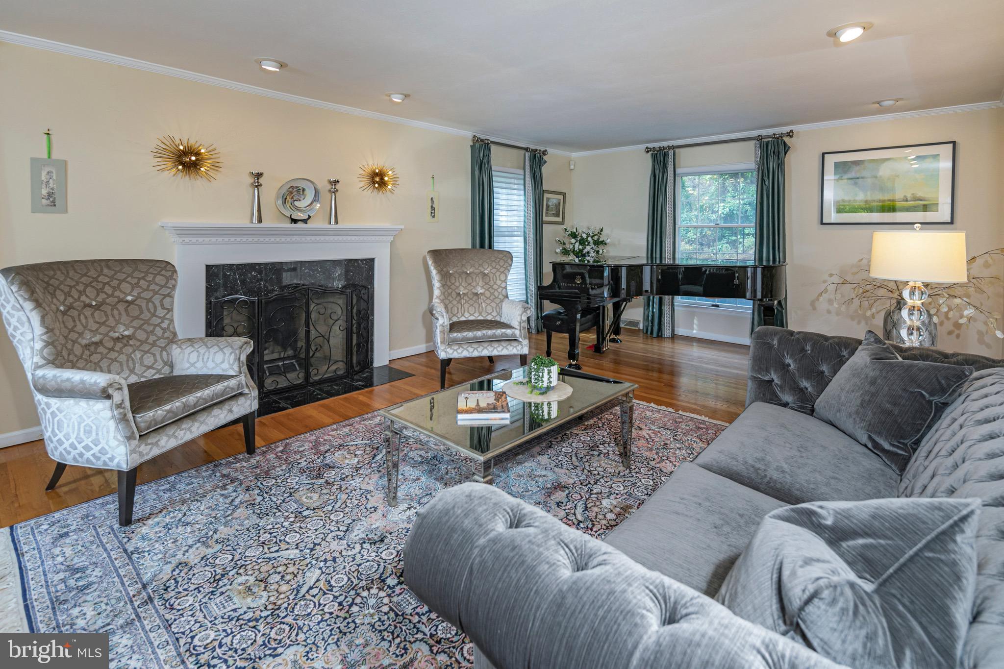 8 Winfield Road Princeton, NJ 08540 - Photo 9 of 52 a living room with furniture and a fireplace