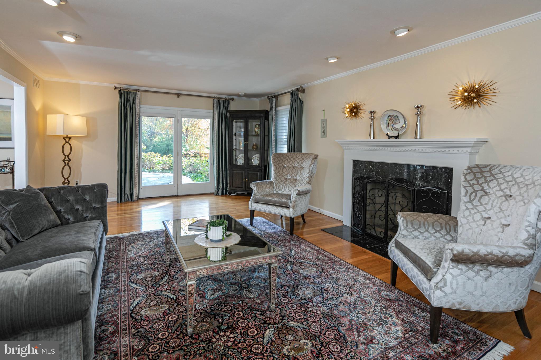 8 Winfield Road Princeton, NJ 08540 - Photo 10 of 52 a living room with furniture and a fireplace