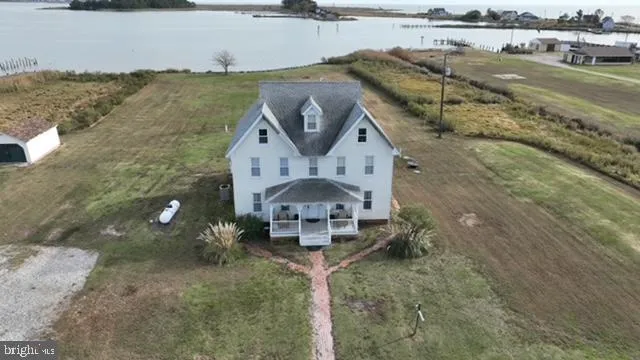 a view of a lake from a balcony