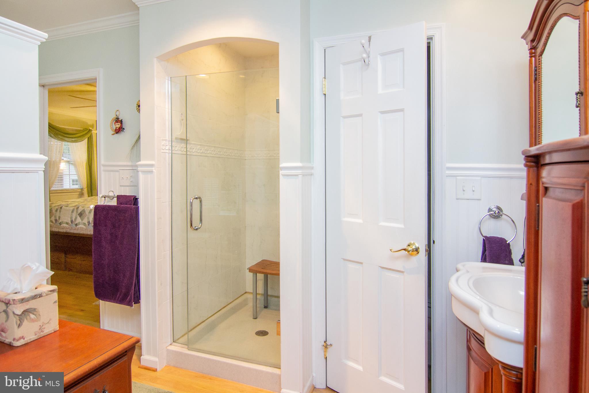 1700 Parkvue Road Fallston, MD 21047 - Photo 26 of 64 Custom Shower with Ceramic Shelf & Heat Lamp