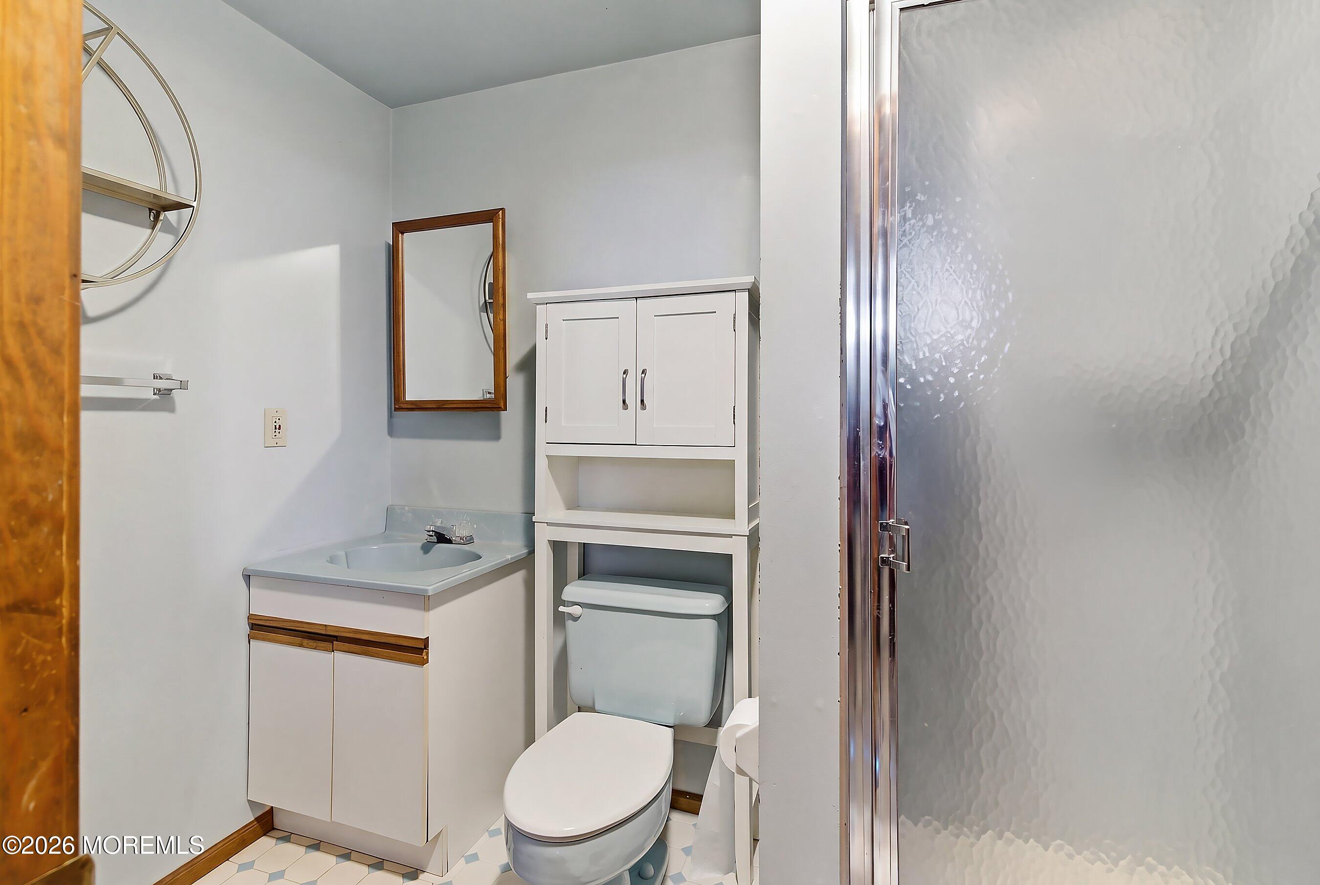 151 North Cooks Bridge Road Jackson, NJ 08527 - Photo 30 of 48 a bathroom with a toilet a sink and mirror