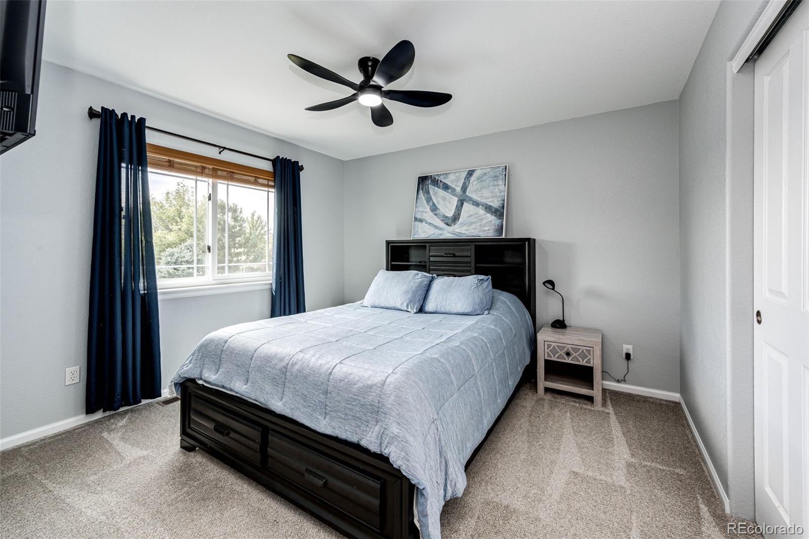 645 Springvale Road Castle Rock, CO 80104 - Photo 25 of 41 a bedroom with a bed and a window