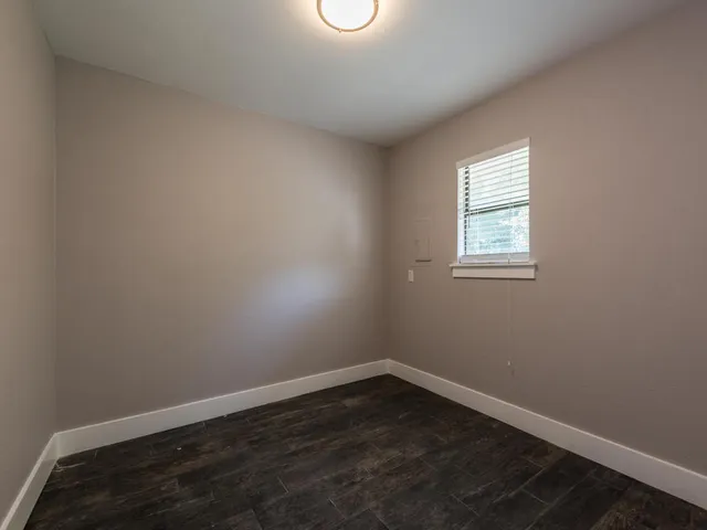 an empty room with a window