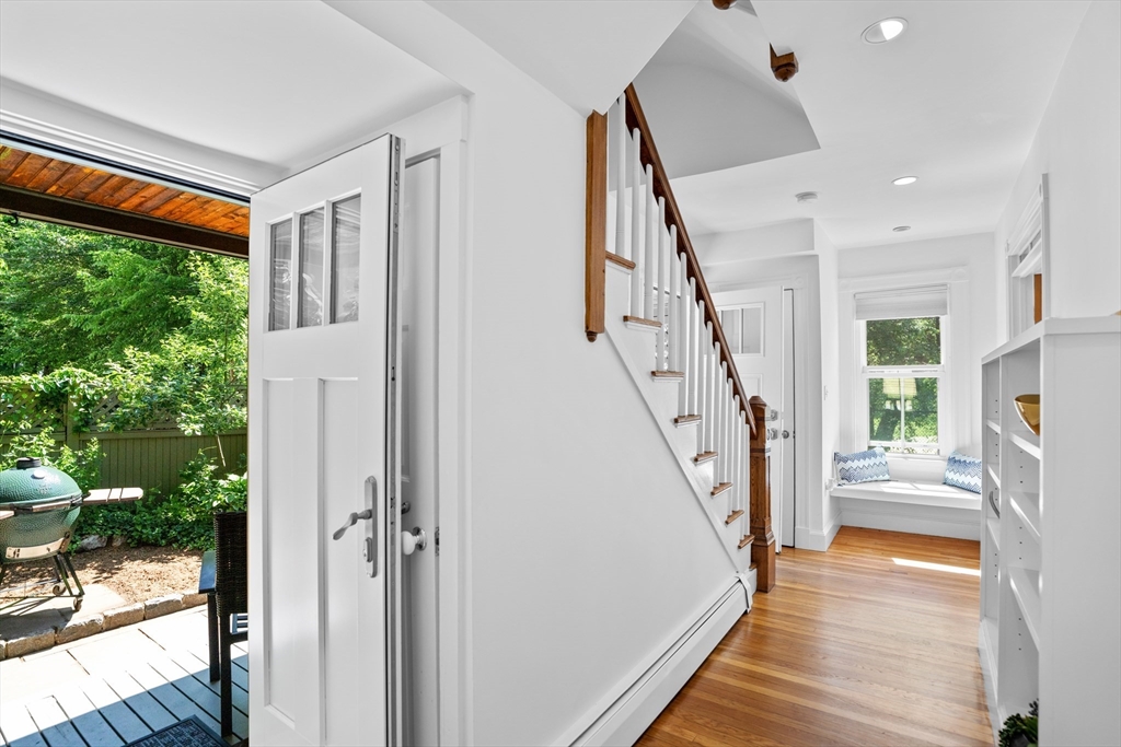 81 Franklin Street Brookline, MA 02445 - Photo 11 of 25 a view of entryway with wooden floor and windows