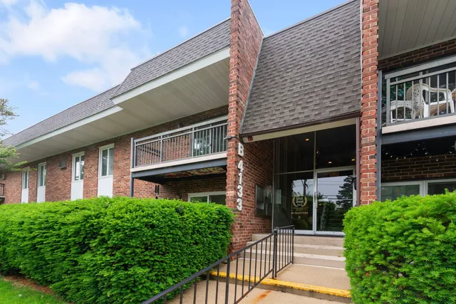 a view of a building with a window