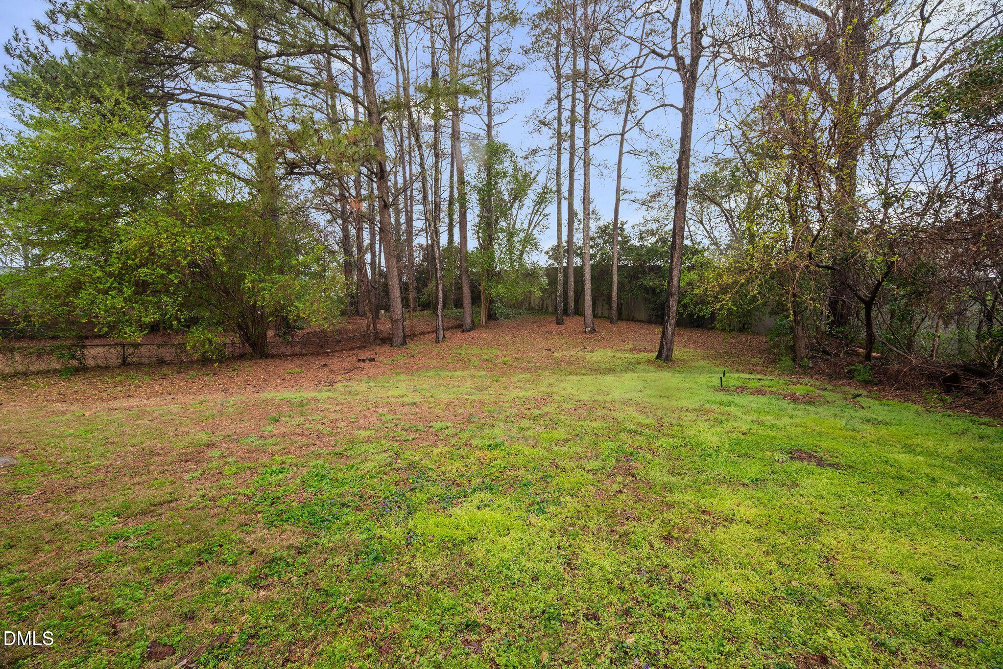 765 Bunche Drive Raleigh, NC 27610 - Photo 8 of 24 a backyard of a house with lots of green space