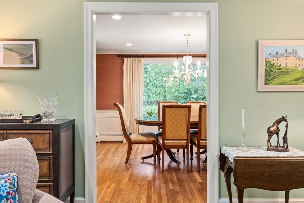 70 Cherry Brook Road Weston, MA 02493 - Photo 12 of 32 a view of a dining room with furniture window and wooden floor