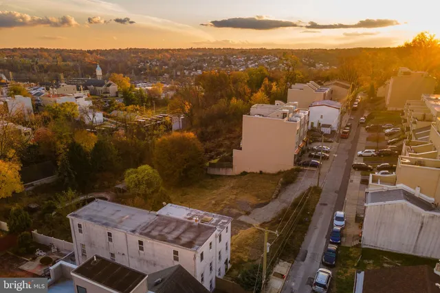 an aerial view of multiple house