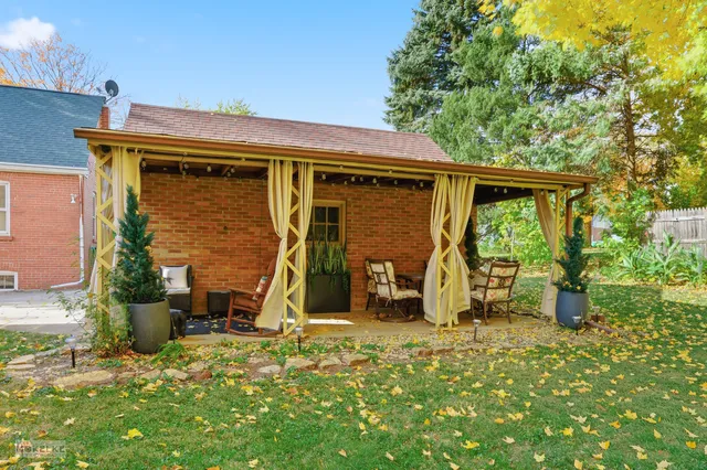 a view of a house with patio