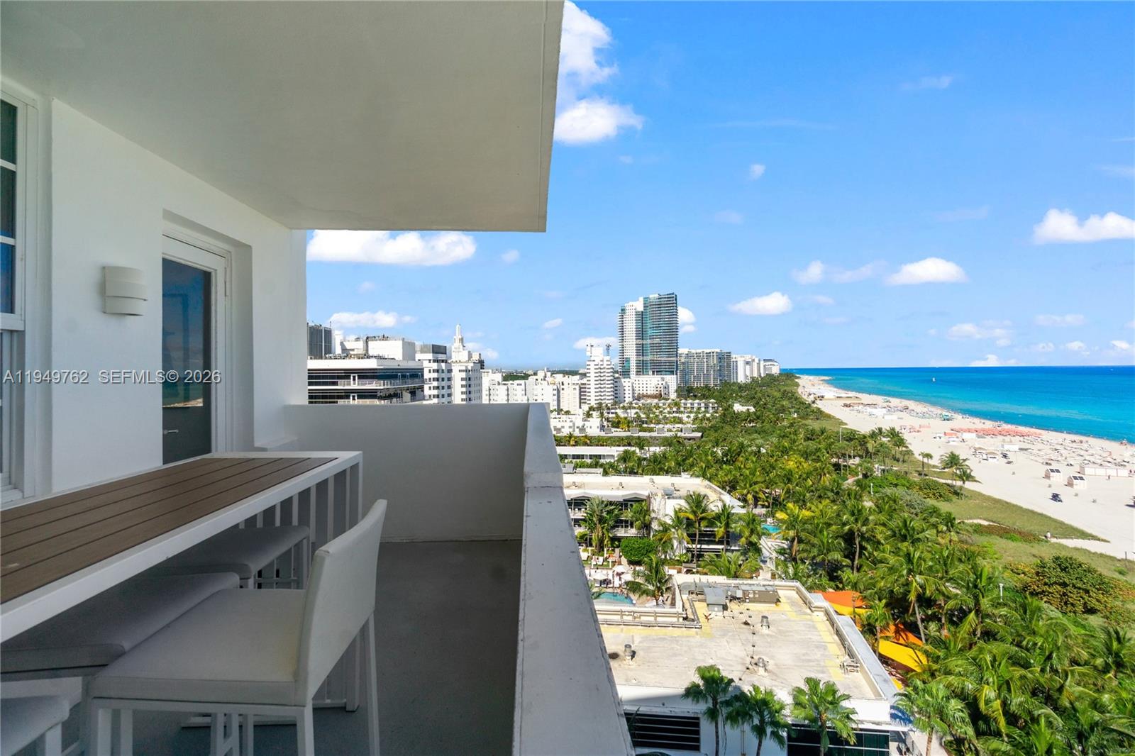 100 Lincoln Road, Unit 1447 Miami Beach, FL 33139 - Photo 27 of 39 a view of a balcony with an outdoor space