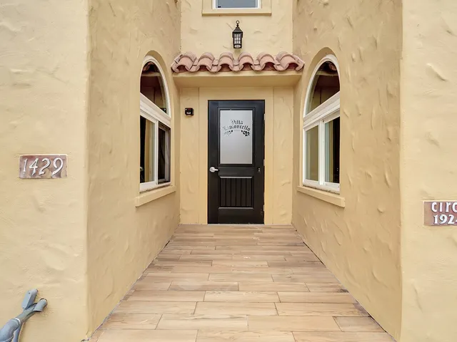 a view of a entryway door