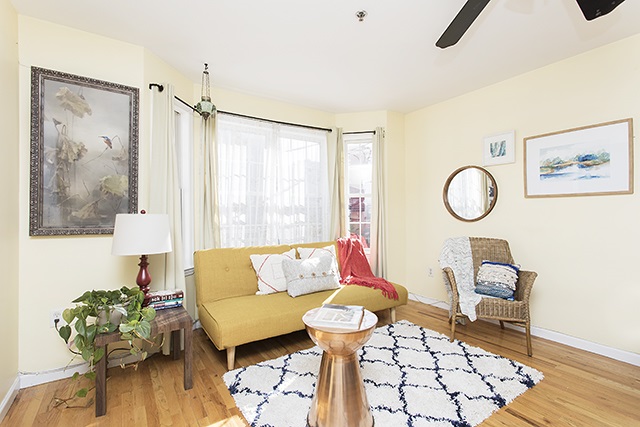 402 Adams Street, Unit 2 Hoboken, NJ 07030 - Photo 1 of 1 a living room with furniture and wooden floor