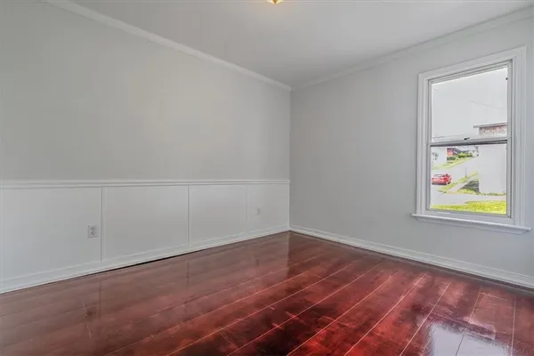 an empty room with a window