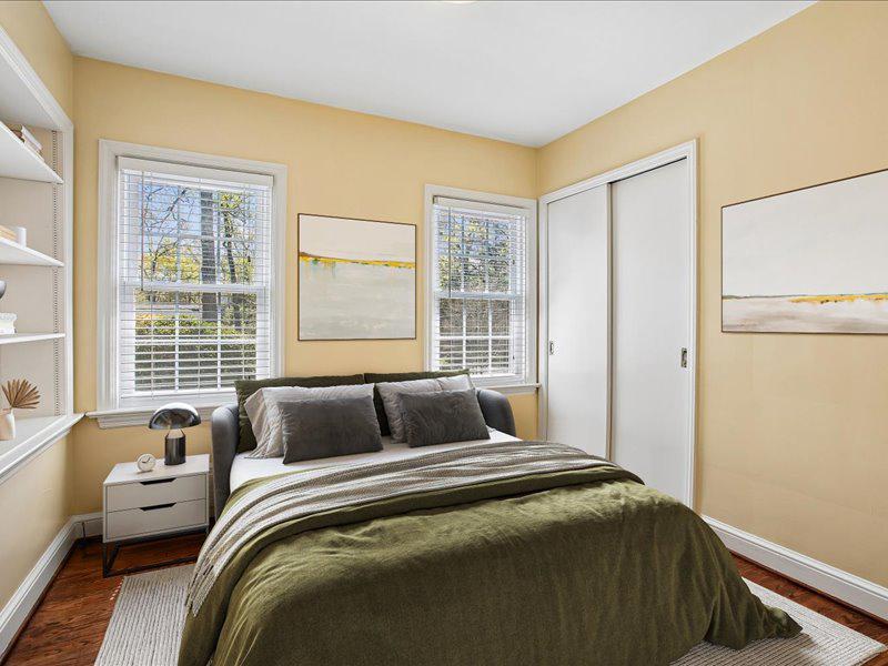 1305 Key Drive Alexandria, VA 22302 - Photo 30 of 64 a bedroom with a bed and wooden floor