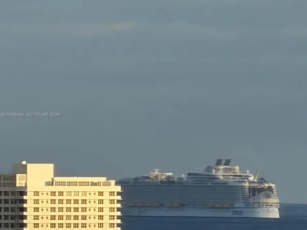 a view of a balcony with an outdoor space